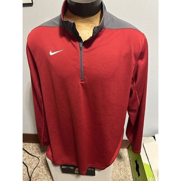 Nike DriFit Long Sleeve Half ZIP Coaching Windbreaker - Picture 1 of 5